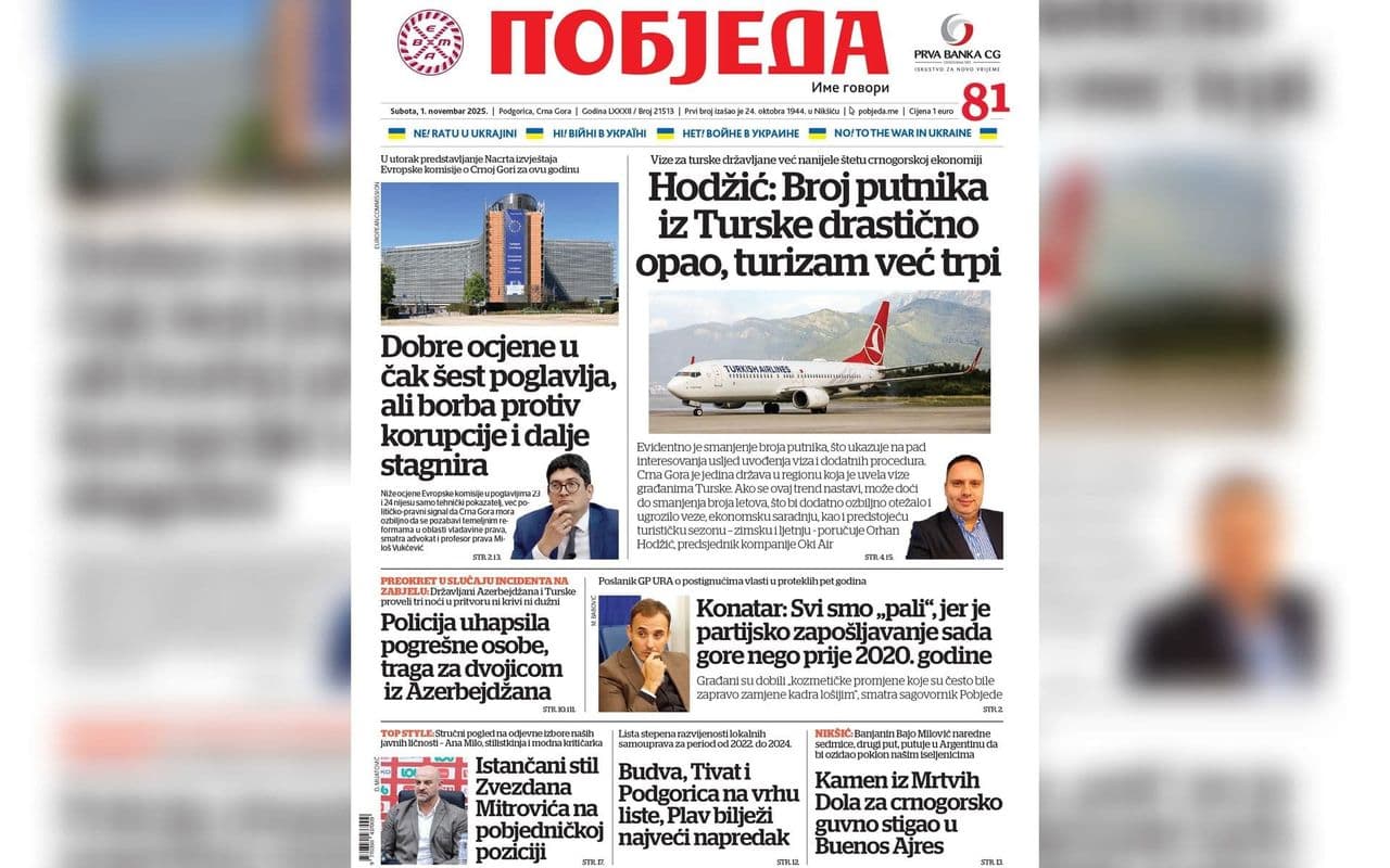 Pobjeda Novine Naslovnica