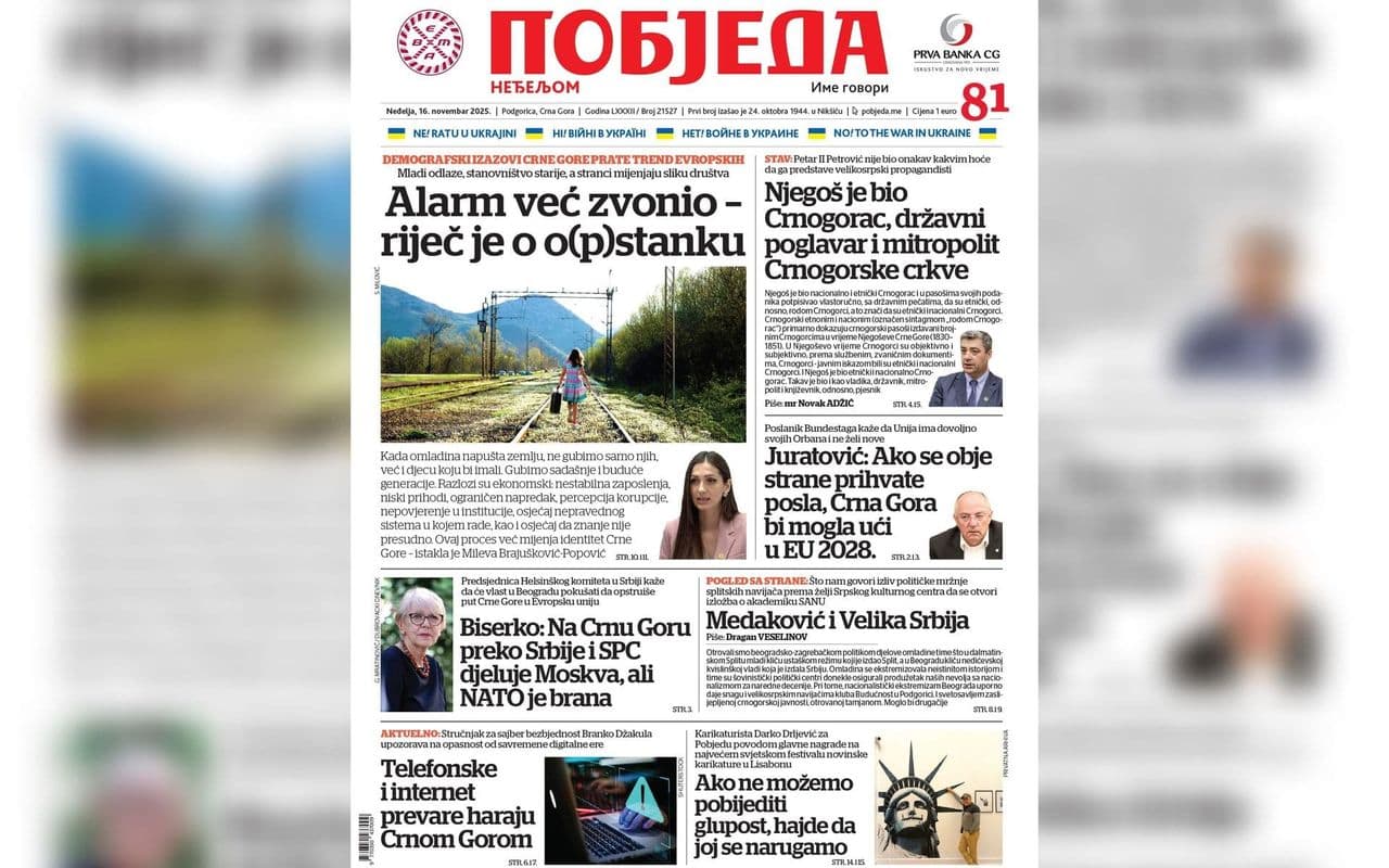 Pobjeda Novine Naslovnica