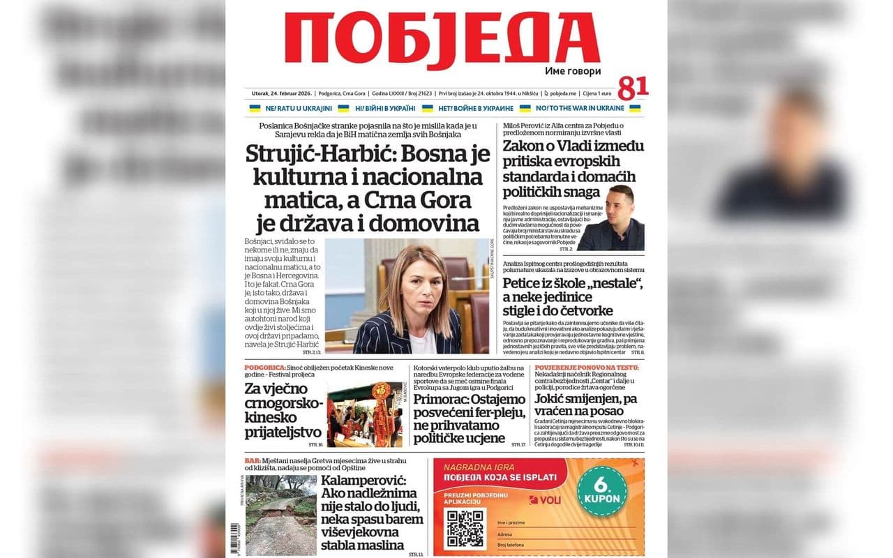 Pobjeda Novine Naslovnica