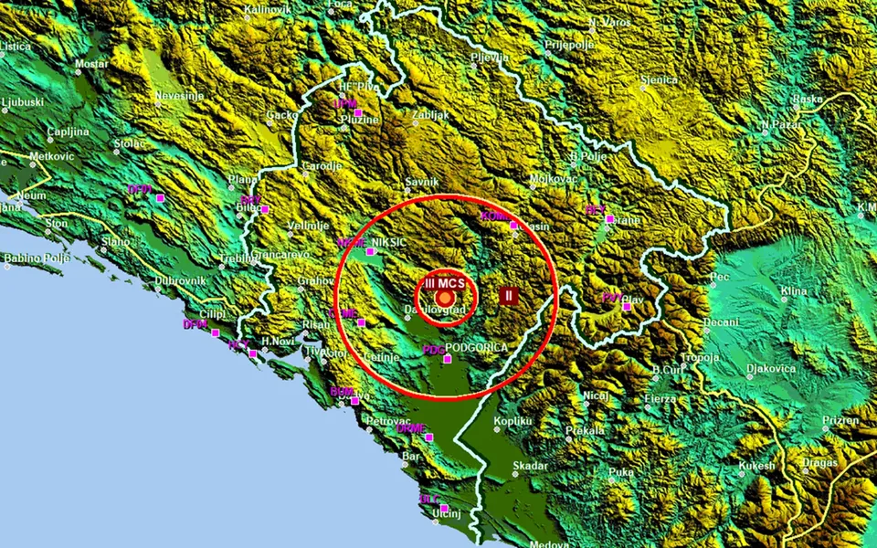 Zemljotres kod Danilovgrada