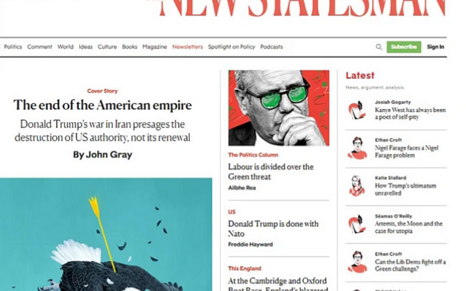 Naslovnica uticajnog britanskog političkog magazina: 