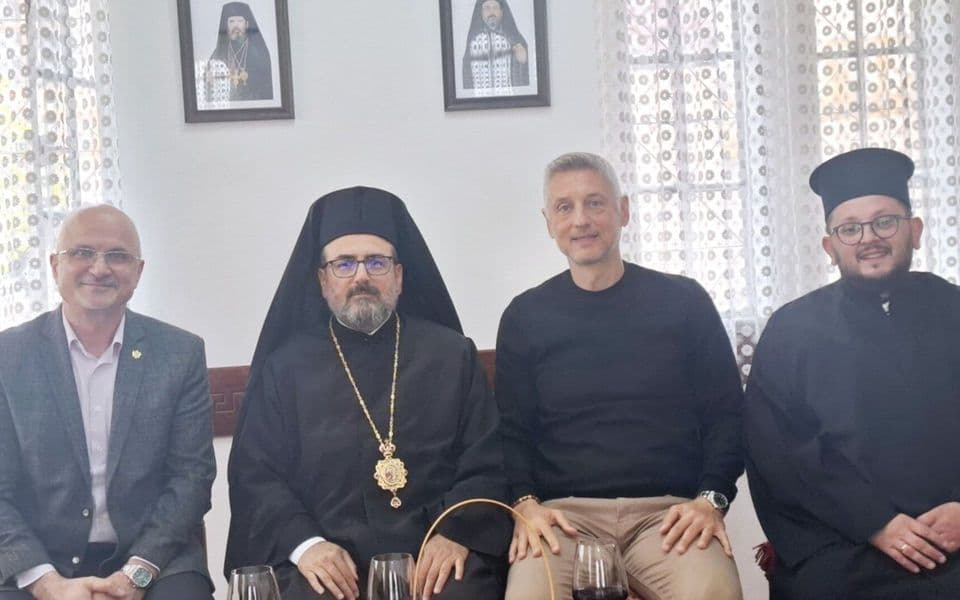 Ćulafić u Elbasanu na Vaskršnjem prijemu kod mitropolita Merdanija