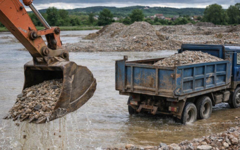 Podgoričanin osumnjičen da je eksploatisao šljunak u Grbavcima