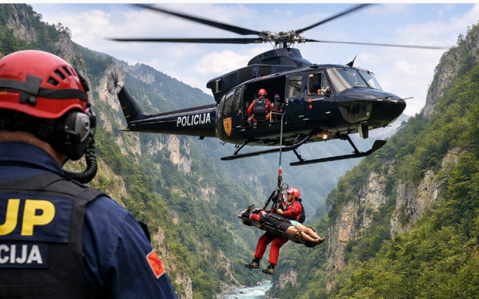 Akcija MUP-a: Iz kanjona Tare helikopterom evakuisana povrijeđena Novozelanđanka