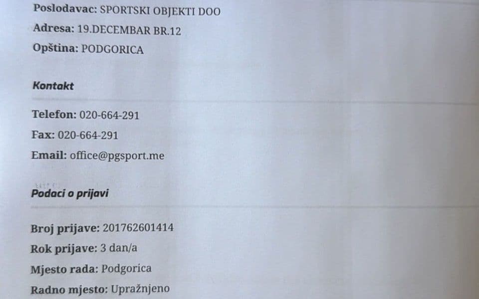 Konkurs od tri dana usred praznika