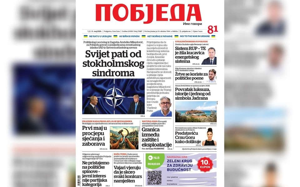Naslovnica “Pobjede” - prvomajski trobroj
