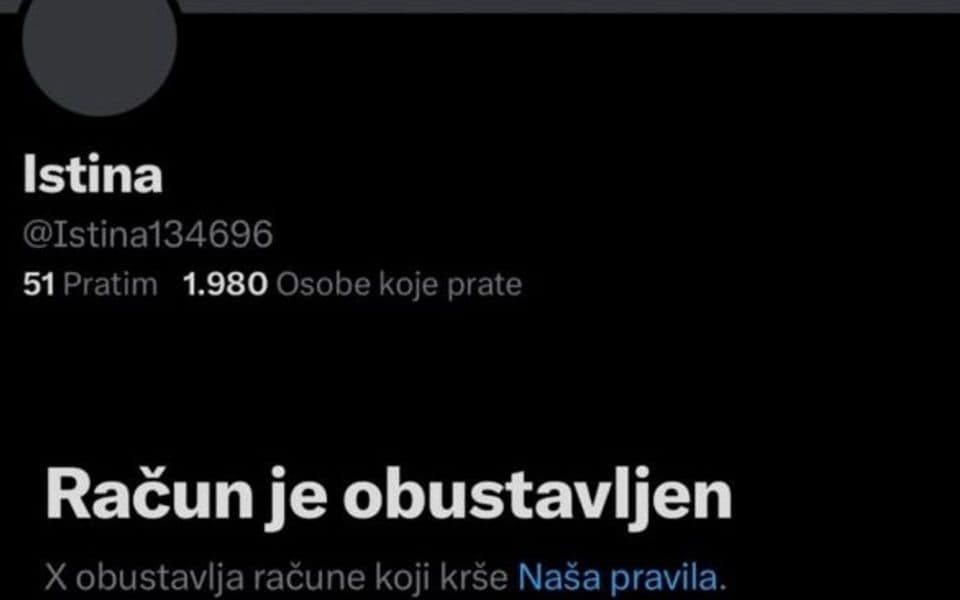 Suspendovan nalog preko koga su objavljivani navodni snimci Medenice