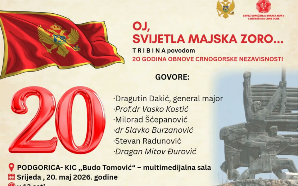 SUBNORA 20. maja organizuje tribinu povodom 20 godina obnove nezavisnosti