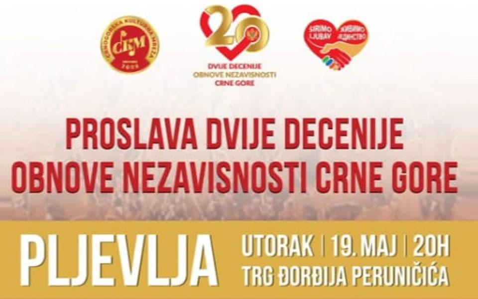 Pratite uživo: Večeras proslava jubileja obnove nezavisnosti u Pljevljima
