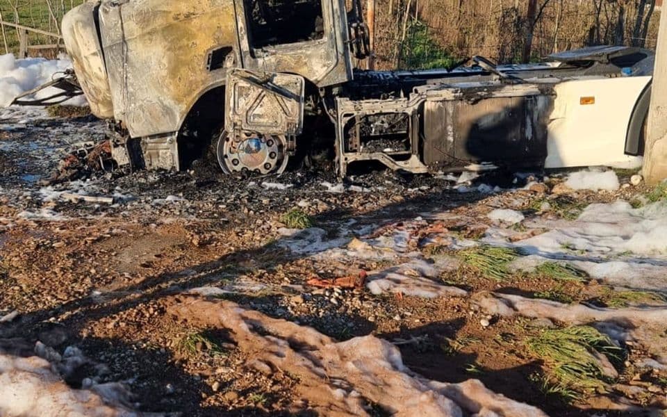 Zbog paljenja kamiona u Botunu uhapšen Podgoričanin, policij