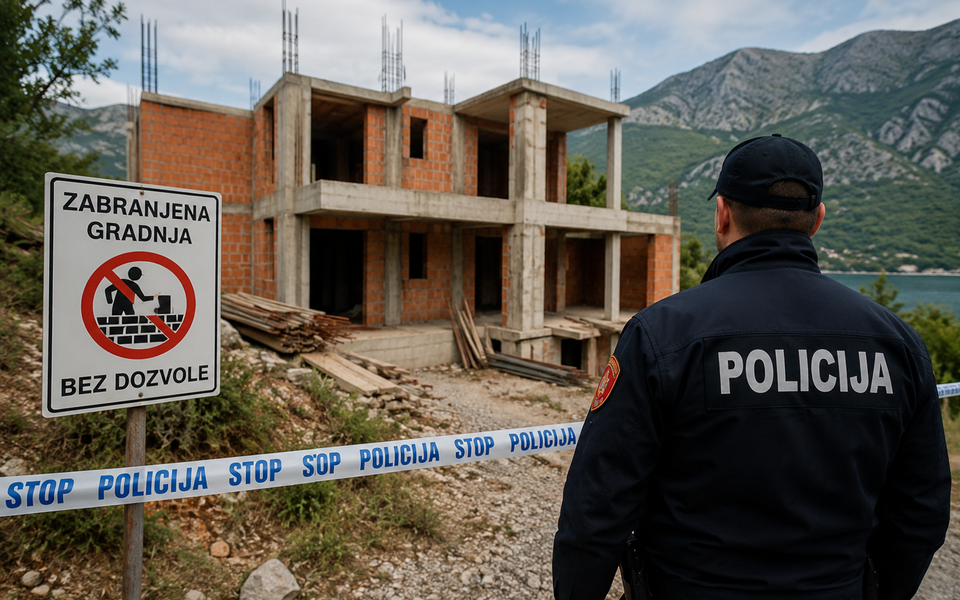Nelegalni objekti pod lupom: Krivične prijave podnešene protiv 16 osoba širom Crne Gore