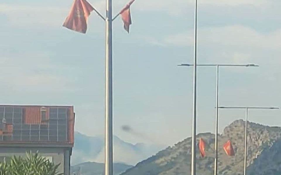 Požar uz auto-put ka Pelevom Brijegu
