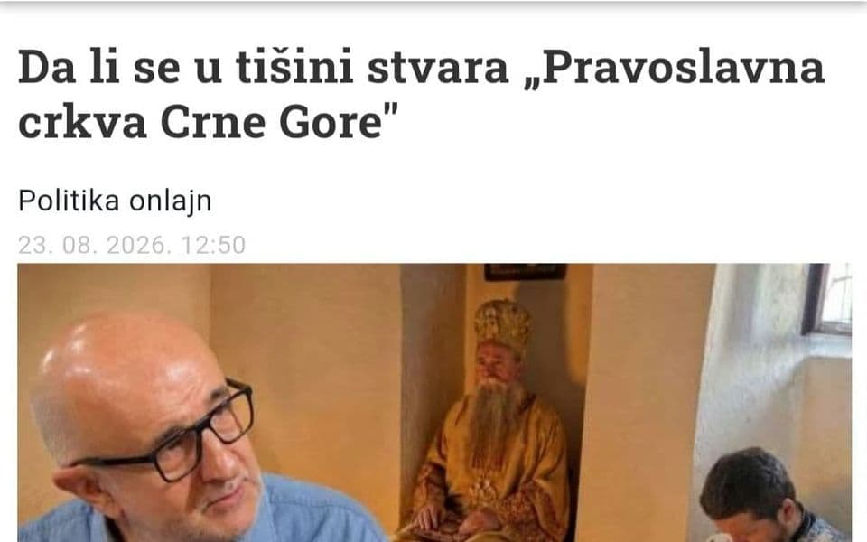 Beogradska Politika i Ćirjaković zabrinuti: Da li se u tišini stvara Pravoslavna crkva Crne Gore