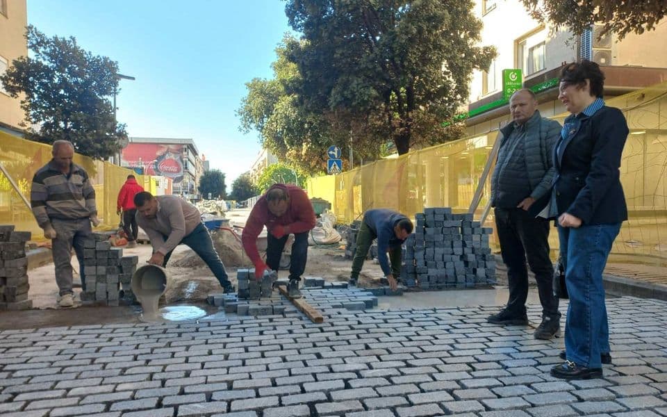 Kaldrma stigla nadomak Trga, Vučedolska ulica u završnoj fazi